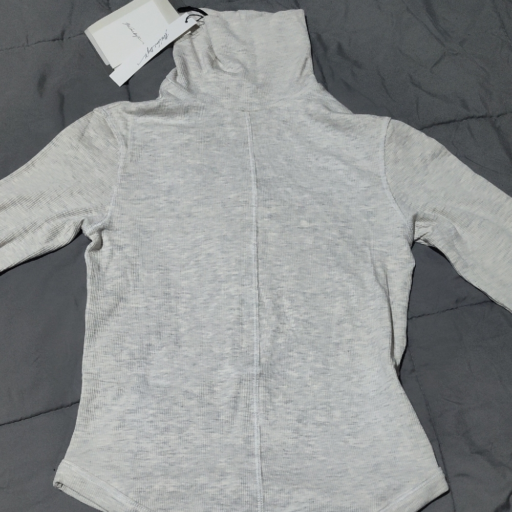 The Line By K. Mads Gray Turtleneck Long Sleeve.Size Small NWT